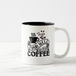 Caneca De Café Em Dois Tons Coffee Coffee De Tipografia