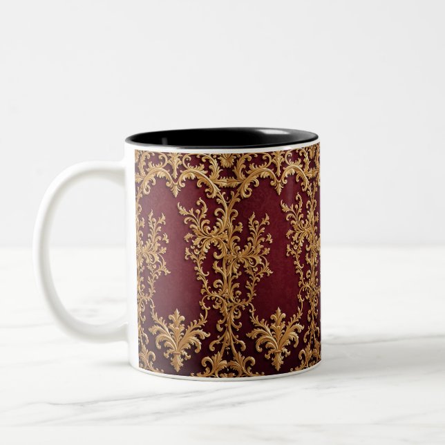 Caneca De Café Em Dois Tons Coffee Coffee Elegante Dourado (Esquerda)