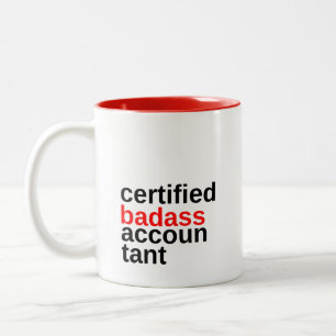 Caneca De Café Em Dois Tons Coffee Coffee Mug De Contador De Badass Certificad