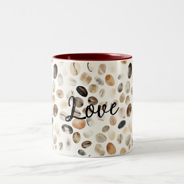 Caneca De Café Em Dois Tons Coffee Cream Brown Peach  (Centro)
