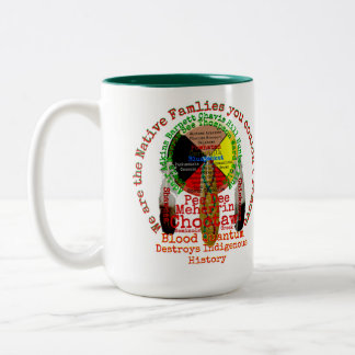 Caneca De Café Em Dois Tons Coffee Cup Indigenous family Totem 