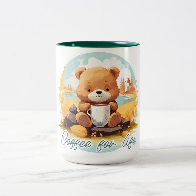 Caneca De Café Em Dois Tons Coffee for life (Centro)