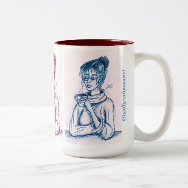 Caneca De Café Em Dois Tons Coffee Girl Mug (Direita)