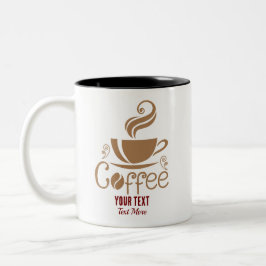 Caneca De Café Em Dois Tons Coffee Lover Design – Minimal Coffee Cup Graphic