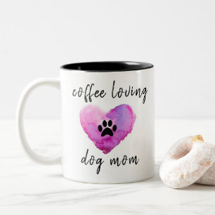 Caneca De Café Em Dois Tons Coffee Loving Dog Mãe