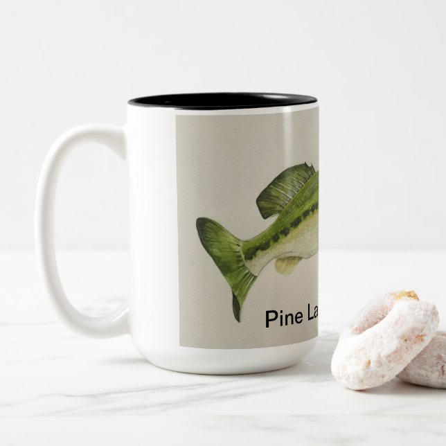 Caneca De Café Em Dois Tons Coffee Mug, 15 oz (Com Donut)