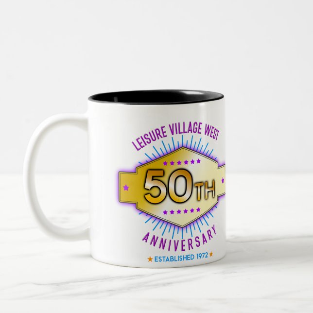 Caneca De Café Em Dois Tons Coffee Mug, 50 anos (Esquerda)