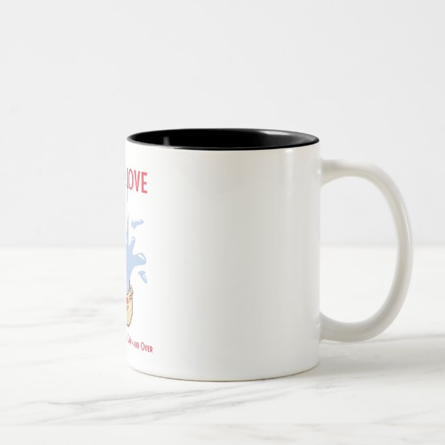 Caneca De Café Em Dois Tons Coffee Mug com Escritura (Direita)