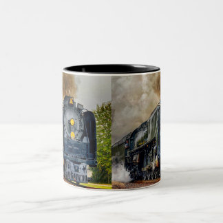 Caneca De Café Em Dois Tons Coffee Mug - Comboio Do Motor A Vapor