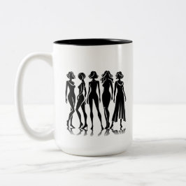 Caneca De Café Em Dois Tons Coffee Mug de Preto e Branco