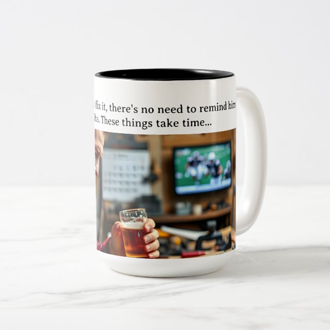 Caneca De Café Em Dois Tons Coffee Mug de Workshop (Frente Esquerda)