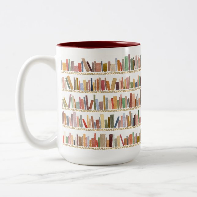 Caneca De Café Em Dois Tons Coffee Mug do Booklover (Esquerda)