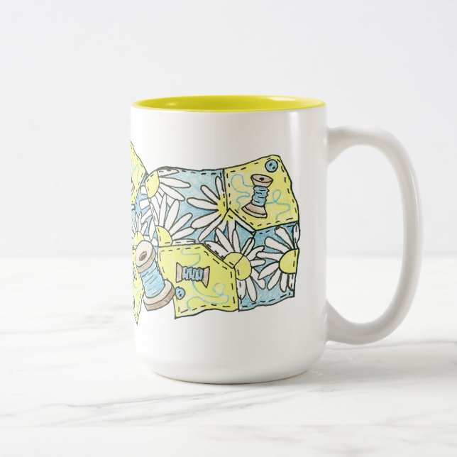 Caneca De Café Em Dois Tons Coffee Mug do Quilter (Direita)