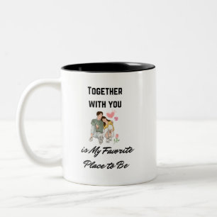 Caneca De Café Em Dois Tons Coffee Mug para os Casais Sua e Sua