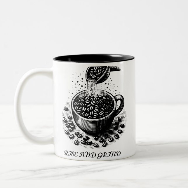 Caneca De Café Em Dois Tons coffee mugs (Esquerda)