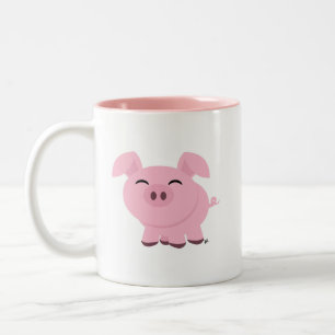 Caneca De Café Em Dois Tons Coffee Pig Smile Coffee Mug