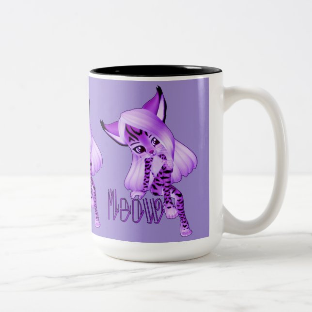 Caneca De Café Em Dois Tons Coffee Roxo Roxo Tigre (Direita)
