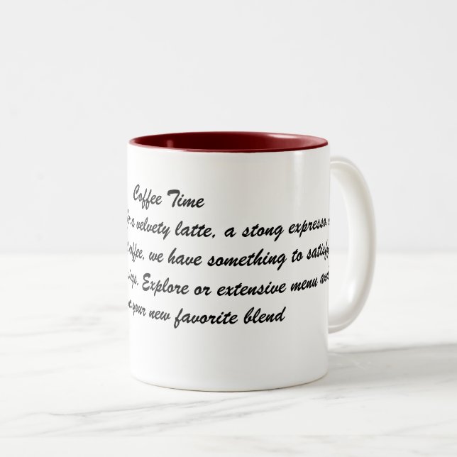 Caneca De Café Em Dois Tons Coffee time (Frente Esquerda)