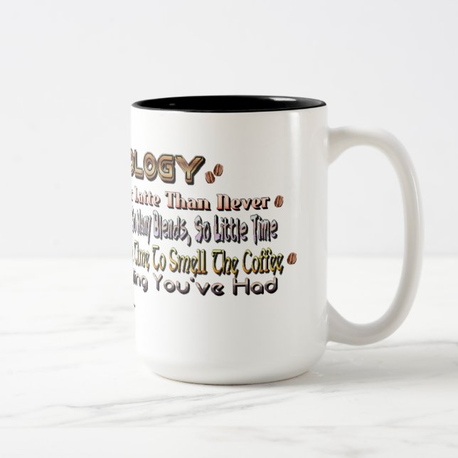 Caneca De Café Em Dois Tons Coffeeologia Café cita Humor Mug (Direita)