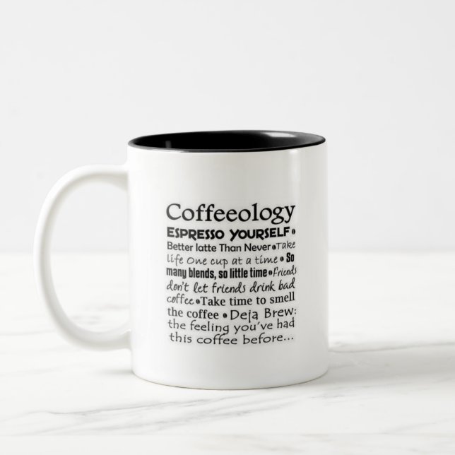 Caneca De Café Em Dois Tons Coffeeology (Esquerda)