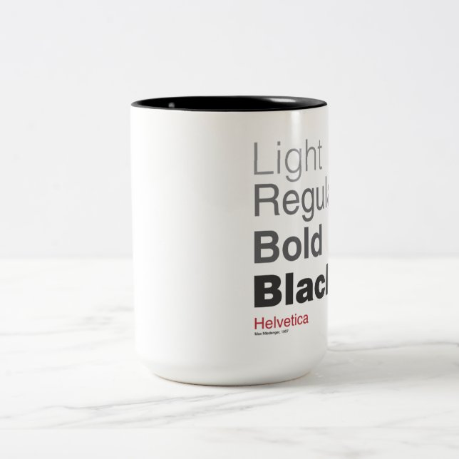 Caneca De Café Em Dois Tons coffeeprogressionhelvetica (Centro)