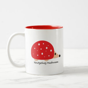 Caneca De Café Em Dois Tons Cogumelo Bonito e Engraçado