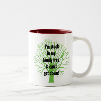 Caneca De Café Em Dois Tons Colado em minha árvore genealógica