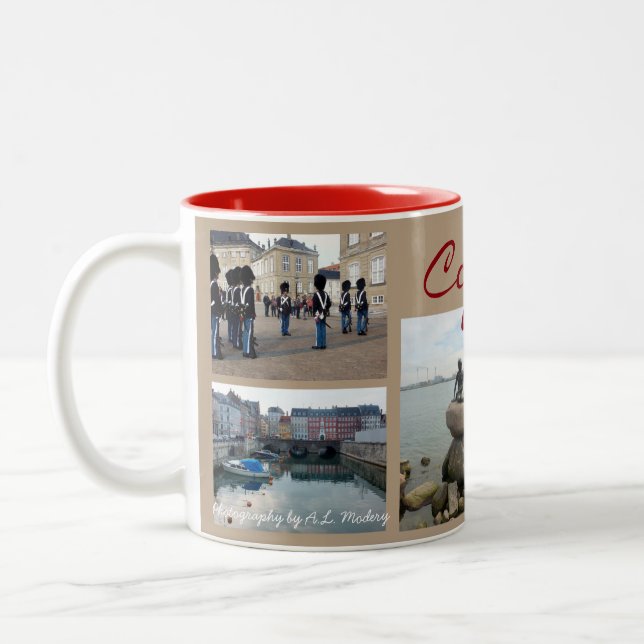 Caneca De Café Em Dois Tons Colagem de Copenhaga (Esquerda)