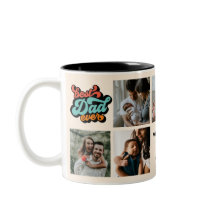 Colagem de Fotografias do Melhor Pai de Groovy Ret