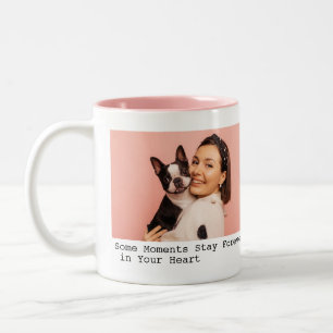 Caneca De Café Em Dois Tons Colagem de fotos de citações de cachorros fofos 2