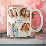 Caneca De Café Em Dois Tons Colagem de Fotos de Script Bff dos Melhores Amigos<br><div class="desc">Uma caneca de colagem fotográfica de melhores amigos com espaço para 8 fotos. Personalize-o com suas fotos favoritas de seus amigos. Projetado para você pelo Blackberry Boulevard.</div>