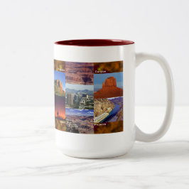 Caneca De Café Em Dois Tons Colagem do Deserto arizona