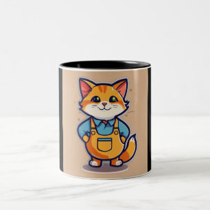 Caneca De Café Em Dois Tons Coleção de Adesivos Pets sem-abrigo - Estilo Pixar