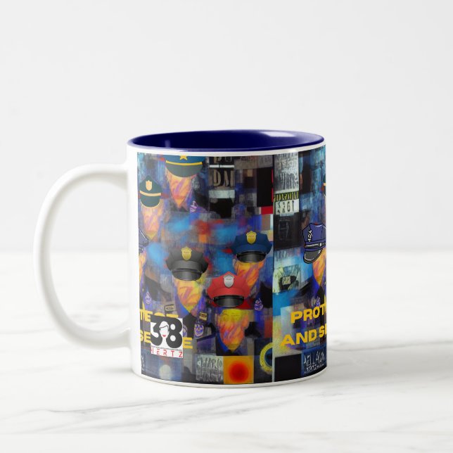 Caneca De Café Em Dois Tons Coleção de Apreciação Policial (Esquerda)