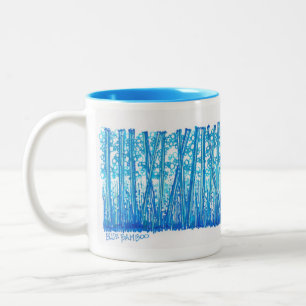 Caneca De Café Em Dois Tons Coleção de bambu azul