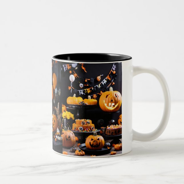 Caneca De Café Em Dois Tons Coleção de Canutos de Halloween (Direita)