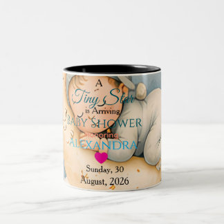 Caneca De Café Em Dois Tons Coleção de Chá de Bebê Tiny Star está Chegando
