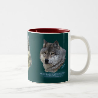 Caneca De Café Em Dois Tons Coleção de Lobos da Cinza Alpha