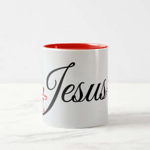 Caneca De Café Em Dois Tons Coleção de Presentes de Fé -