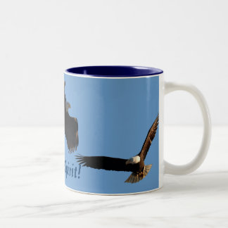Caneca De Café Em Dois Tons Coleção de Voo da Águia Balda II