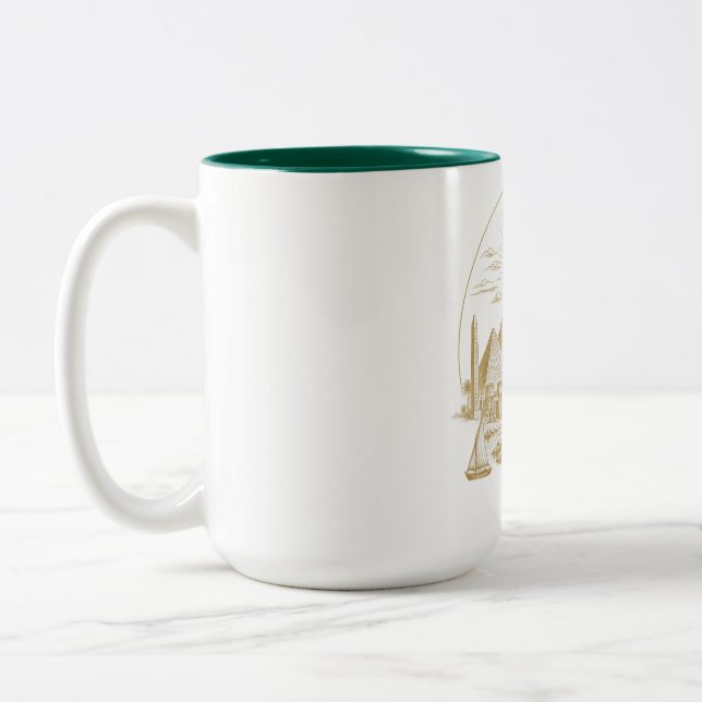 Caneca De Café Em Dois Tons Coleção do Antigo Egito (Esquerda)