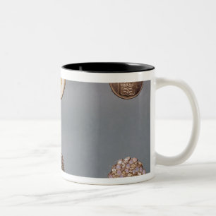 Caneca De Café Em Dois Tons Coleção dos botões
