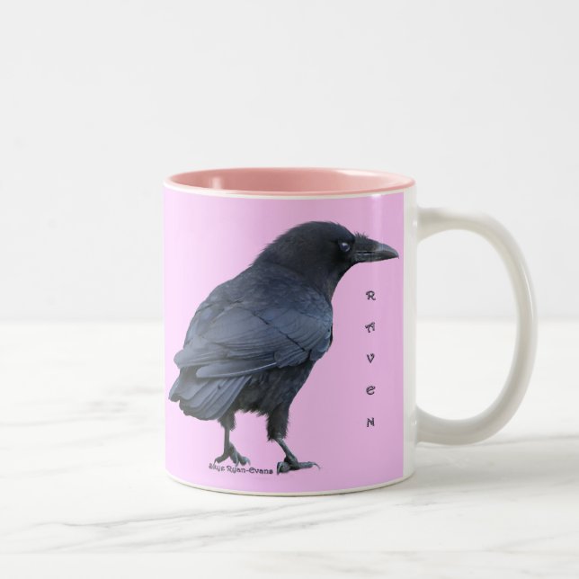 Caneca De Café Em Dois Tons Coleção III de aves da raça negra (Direita)