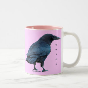 Caneca De Café Em Dois Tons Coleção preta III de Birdlovers do corvo