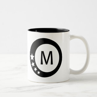 Caneca De Café Em Dois Tons Coleção preto e branco das estrelas