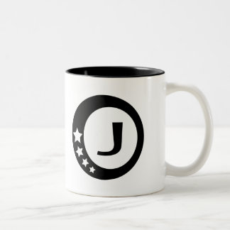 Caneca De Café Em Dois Tons Coleção preto e branco das estrelas