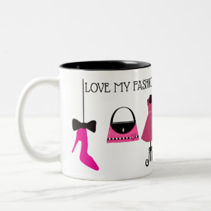 CANECA DE CAFÉ EM DOIS TONS COLEÇÃO RAINHA DA COMPRA