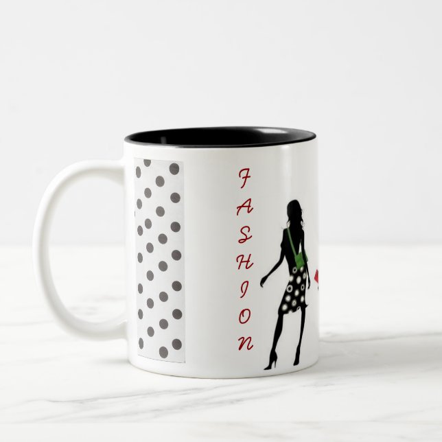 CANECA DE CAFÉ EM DOIS TONS COLEÇÃO RAINHA DA MODA (Esquerda)