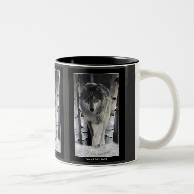 Caneca De Café Em Dois Tons Coleção WOLF CINZA PACK (Direita)