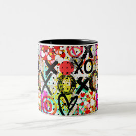 Caneca De Café Em Dois Tons Coleção XOXOXOXOXOXO